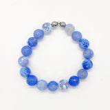 Hydrangea Blue Faceted Agate