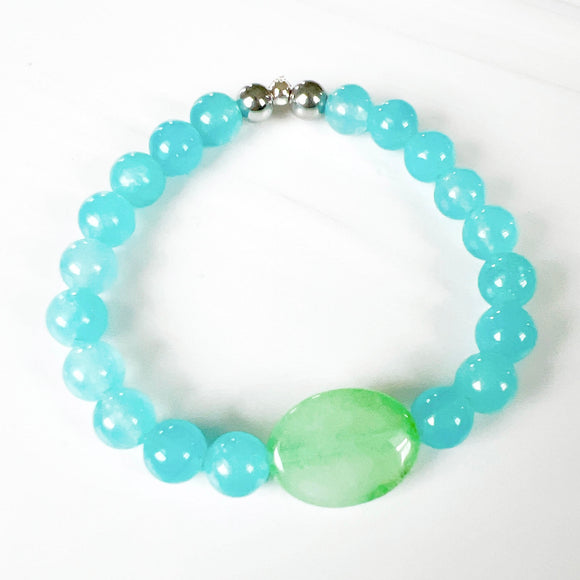 Green and blue agate