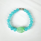 Green and blue agate