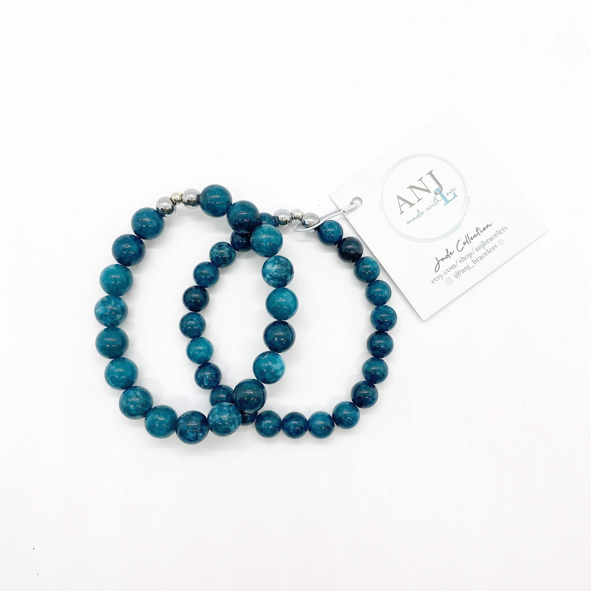 Buy Blue Jade Beads Bracelet Online in India – MCJ Jewels