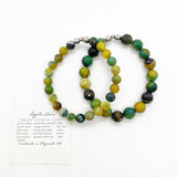 Green Yellow Faceted Agate