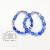 Hydrangea Blue Faceted Agate