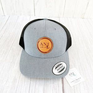 ANJ leather patch hat